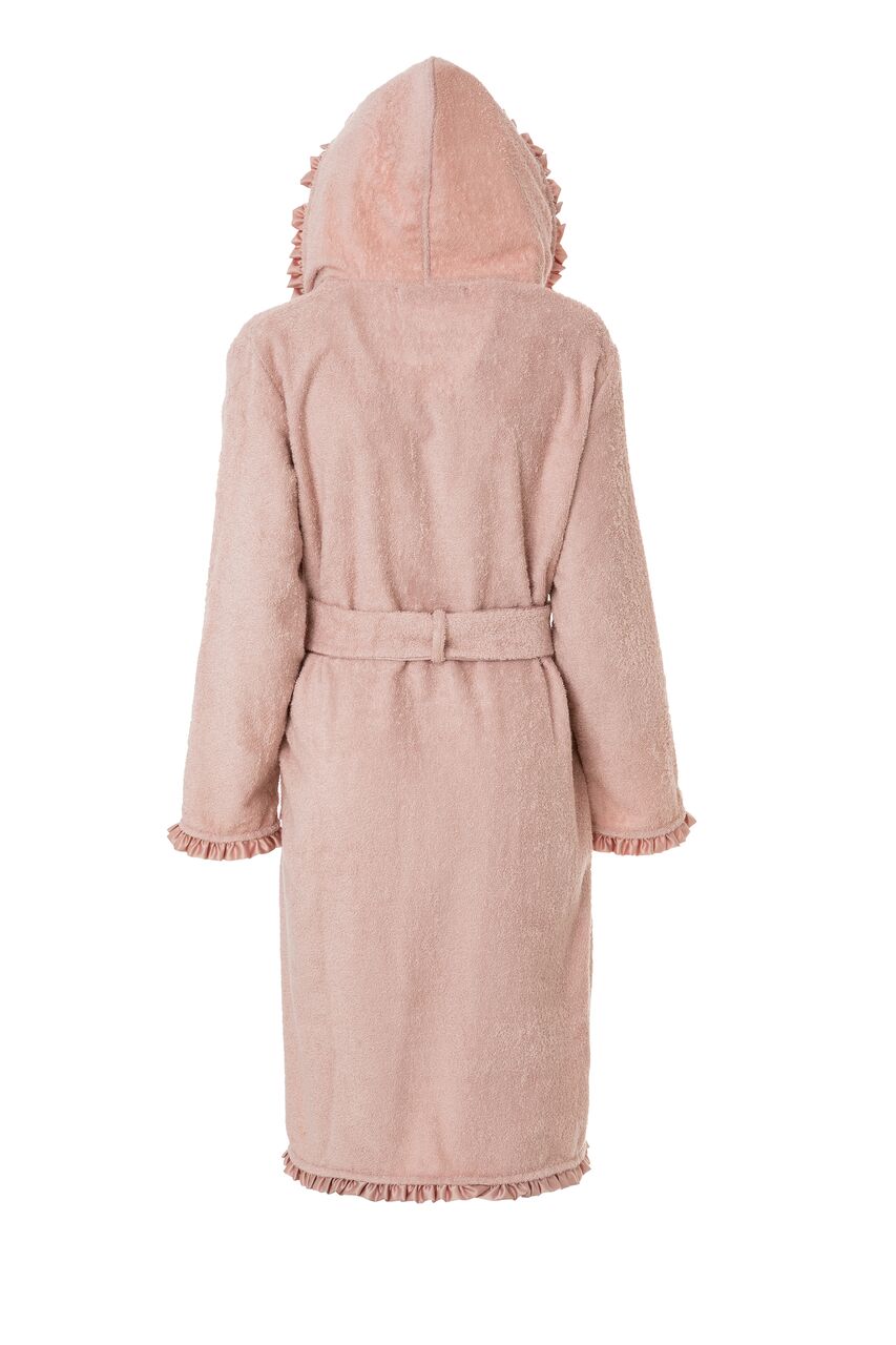 Ladies Hooded Bathrobe Satin Collection Luna di Giornp
